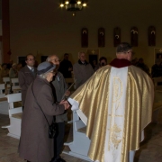 Wręczenie listu arcybiskupa St. Gądeckiego z gratulacjami z okazji  55 rocznicy małżeństwa Janiny i Józefa Pilarczyk