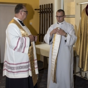 Uroczysta Msza Święta celebrowana przez ks. Damiana Dudkowiaka.