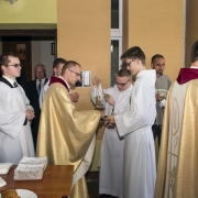 Uroczysta Msza Święta celebrowana przez ks. Damiana Dudkowiaka.