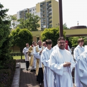 Uroczysta Msza Święta celebrowana przez ks. Damiana Dudkowiaka.