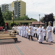 Uroczysta Msza Święta celebrowana przez ks. Damiana Dudkowiaka.