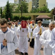 Uroczysta Msza Święta celebrowana przez ks. Damiana Dudkowiaka.