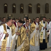 Uroczysta Msza Święta celebrowana przez ks. Damiana Dudkowiaka.