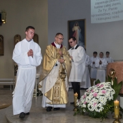 Uroczysta Msza Święta celebrowana przez ks. Damiana Dudkowiaka.
