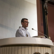 Uroczysta Msza Święta celebrowana przez ks. Damiana Dudkowiaka.