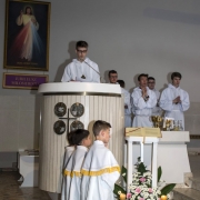 Uroczysta Msza Święta celebrowana przez ks. Damiana Dudkowiaka.