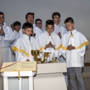 Uroczysta Msza Święta celebrowana przez ks. Damiana Dudkowiaka.