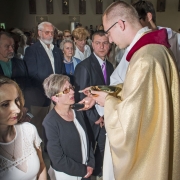 Uroczysta Msza Święta celebrowana przez ks. Damiana Dudkowiaka.