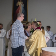 Uroczysta Msza Święta celebrowana przez ks. Damiana Dudkowiaka.