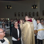 Uroczysta Msza Święta celebrowana przez ks. Damiana Dudkowiaka.
