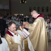 Uroczysta Msza Święta celebrowana przez ks. Damiana Dudkowiaka.