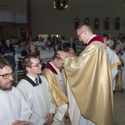 Uroczysta Msza Święta celebrowana przez ks. Damiana Dudkowiaka.