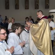 Uroczysta Msza Święta celebrowana przez ks. Damiana Dudkowiaka.