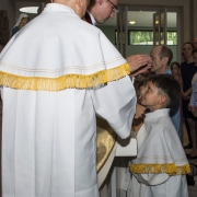 Uroczysta Msza Święta celebrowana przez ks. Damiana Dudkowiaka.
