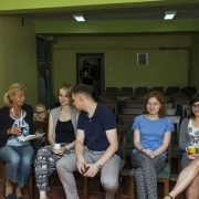 Przybycie pielgrzymów do naszej parafii.
