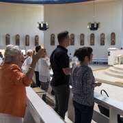 Adoracja Najświętszego Sakramentu w wigilię Zesłania Ducha Świętego.