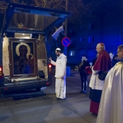 Wprowadzenie kopii cudownej Ikony i Msza Sw. pod przewodnictwem Abp. St. Gądeckiego.