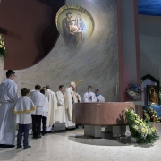 Wprowadzenie kopii cudownej Ikony i Msza Sw. pod przewodnictwem Abp. St. Gądeckiego.