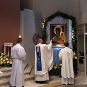 Wprowadzenie kopii cudownej Ikony i Msza Sw. pod przewodnictwem Abp. St. Gądeckiego.