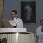 Sprawowanie uroczystej Mszy Świętej przez nowego Ks. Proboszcza.