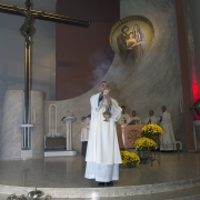Sprawowanie uroczystej Mszy Świętej przez nowego Ks. Proboszcza.