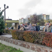 Odsłonięcie pamiątkowej tablicy poświęconej budowniczemu naszego kościoła.