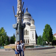 Kluż-Napoka - Plac Avrama Iancu. W tle prawosławna katedra.