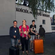 Wieczorma msza św. z udziałem przybyłych do Polski pielgrzymów.