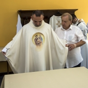 Ks. Neoprezbiter Łukasz Krawczyk odprawia Mszę Św. Sekundycyjną