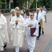 Ks. Neoprezbiter Łukasz Krawczyk odprawia Mszę Św. Sekundycyjną